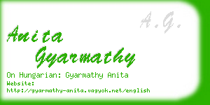 anita gyarmathy business card